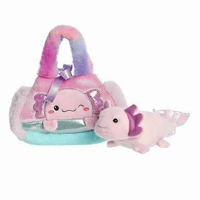 Aurora Small Fashionable Stuffed Animal 7.5" Peek-A-Boo Purple Axolotl Fancy Pals