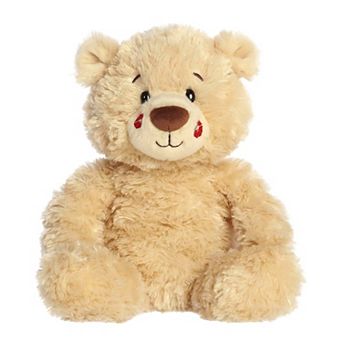 Aurora Heartwarming 9.5" Kiss Me Bear Bailey Valentine Medium Tan Stuffed Animal
