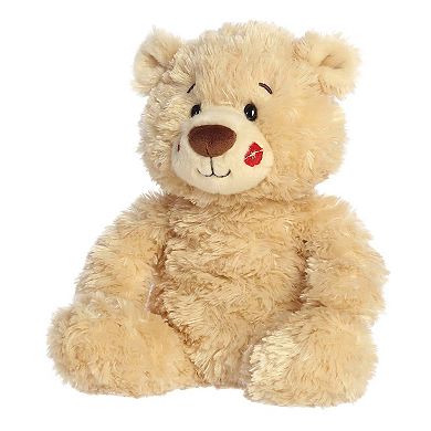 Aurora Heartwarming 9.5" Kiss Me Bear Bailey Valentine Medium Tan Stuffed Animal