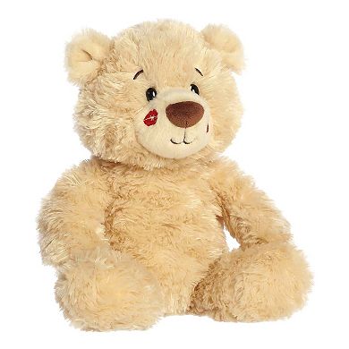 Aurora Heartwarming 9.5" Kiss Me Bear Bailey Valentine Medium Tan Stuffed Animal
