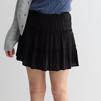 Juniors' SO® Multi Tiered Mini Skort