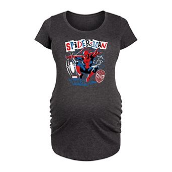 Maternity Marvel Spider-Man Punk Poster Graphic Tee