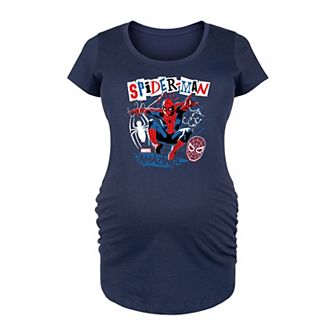 Maternity Marvel Spider-Man Punk Poster Graphic Tee