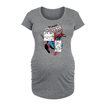 Maternity Marvel Spider-Man Sketch Panels Graphic Tee