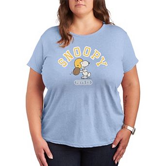 Plus Size Peanuts Snoopy Phys. Ed. Football Graphic Tee