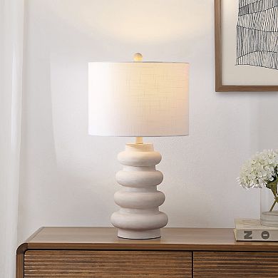 Juniper 26" Modern Minimalist Resin Stacked Ovoid LED Lamp
