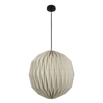 Vaughn 15.75" Modern Vintage Orb Honeycomb Shade LED Pendant Light