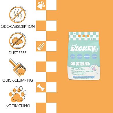 Unscented Premium Clumping Bentonite Clay Cat Litter w/Activated Charcoal