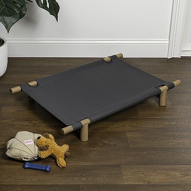 Chester Modern Minimalist Wood Frame Elevated Outdoor Dog Bed