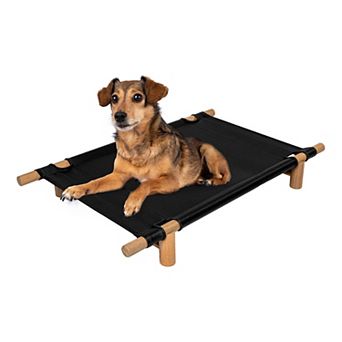 Chester Modern Minimalist Wood Frame Elevated Outdoor Dog Bed