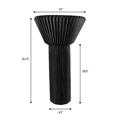 Archer 37" Modern Minimalist Pleated Shade Floor Lamp