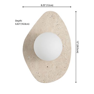 Tivoli Modern Minimalist 1-Light Ovoid LED Wall Sconce