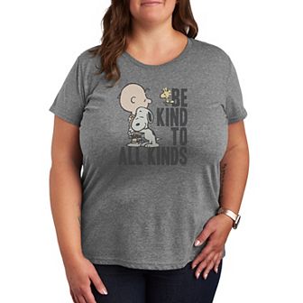 Plus Size Peanuts Be Kind To All Kinds Graphic Tee