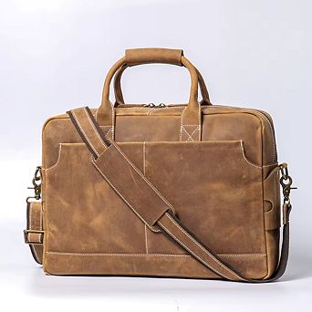 The Welch Briefcase Vintage Leather Messenger Bag