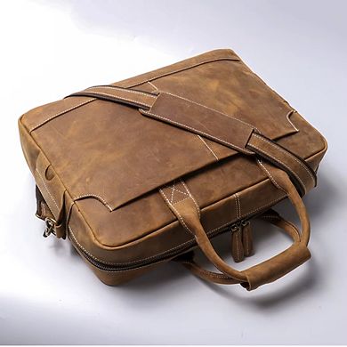 The Welch Briefcase Vintage Leather Messenger Bag
