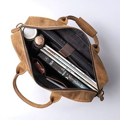 The Welch Briefcase Vintage Leather Messenger Bag