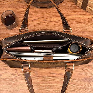 The Viggo Briefcase Genuine Leather Messenger Bag