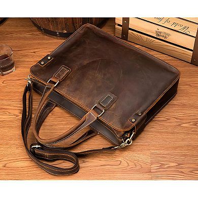 The Viggo Briefcase Genuine Leather Messenger Bag