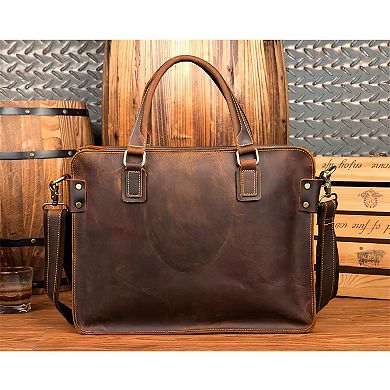 The Viggo Briefcase Genuine Leather Messenger Bag