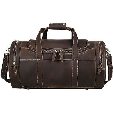 The Wainwright Weekender Round Vintage Leather Weekender