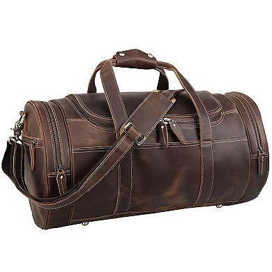 The Wainwright Weekender Round Vintage Leather Weekender