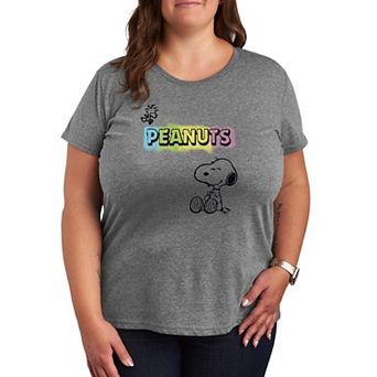 Plus Size Peanuts Snoopy & Woodstock Graphic Tee