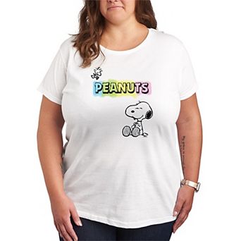Plus Size Peanuts Snoopy & Woodstock Graphic Tee