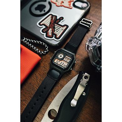 Casio Men's Digital World Map Watch - AE1200WHUB-8AV