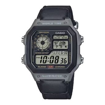 Casio Men's Digital World Map Watch - AE1200WHUB-8AV