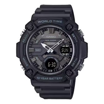 Casio Men's Sport Ana-Digi Resin Strap Watch - AEQ-120W-7AVCF