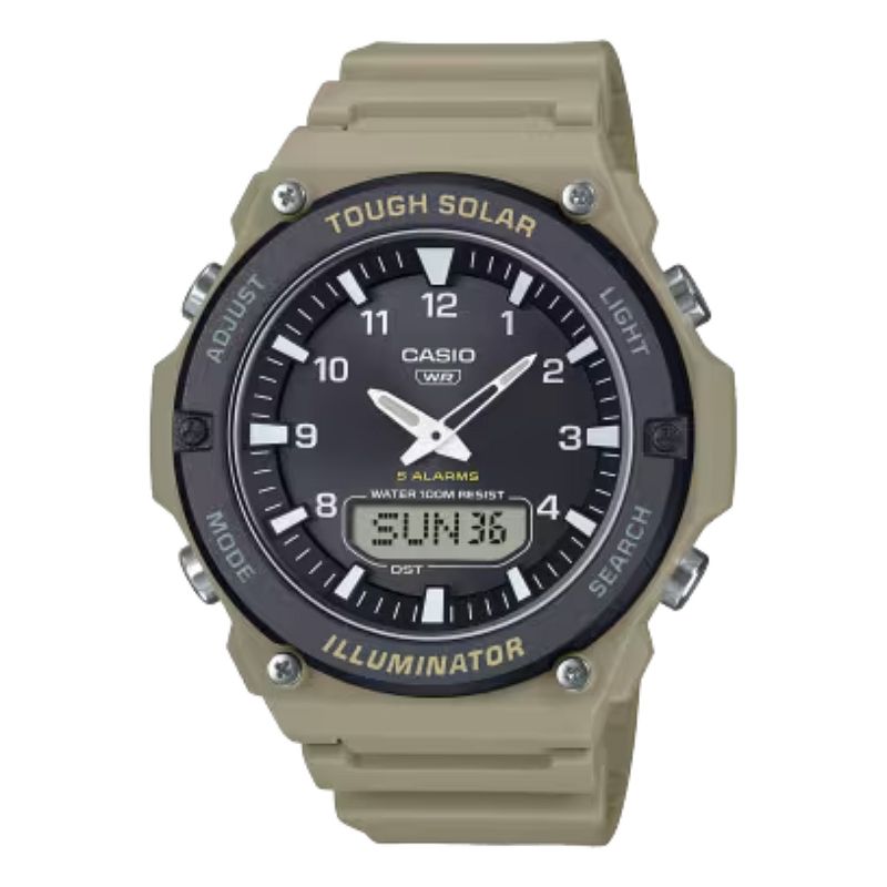 Casio Men's Tough Solar Ana-Digi Resin Strap Watch - AQ-S820W-5AVCF, 
