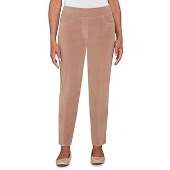 Petite Alfred Dunner Allure Fit Flat Front Corduroy Petite Pants