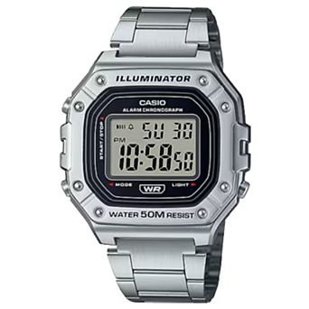 Casio Men's Digital Stainless Steel Water-Resistant Watch - W218HD-1AV