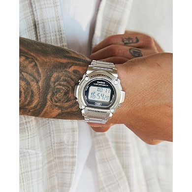 Casio Men's Digital Stainless Steel Bracelet Watch - W219HD-1AV