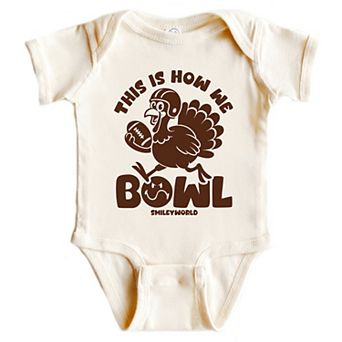 SmileyWorld This Is How We Bowl Turkey - Baby Short Sleeve Graphic Bodysuit