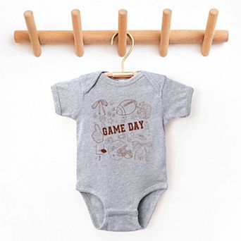 Football Game Day Collage - Baby Short Sleeve Bodysuit