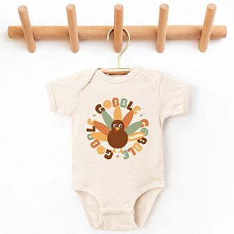 SmileyWorld Gobble Gobble Circle - Baby Short Sleeve Graphic Bodysuit