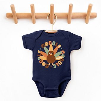SmileyWorld Gobble Gobble Circle - Baby Short Sleeve Graphic Bodysuit