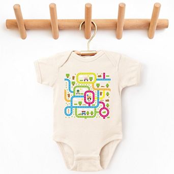 Leo The Truck Colorful Roads - Baby Short Sleeve Graphic Bodysuit