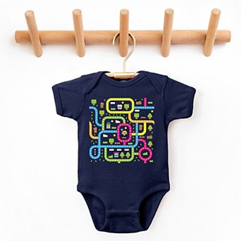 Leo The Truck Colorful Roads - Baby Short Sleeve Graphic Bodysuit