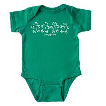 SmileyWorld Gingerbread - Baby Short Sleeve Graphic Bodysuit