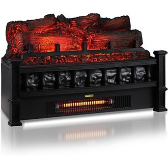 Electric Fireplace Logs Inserts Heater, 20" Electric Fireplace Logs with 5 Adjustable Flame Colors