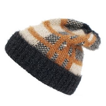 Peter Grimm Plaid Soft Knit Bedford Beanie