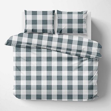 Pointehaven Brushed Cotton Flannel Oversized Duvet Cover Set with Shams