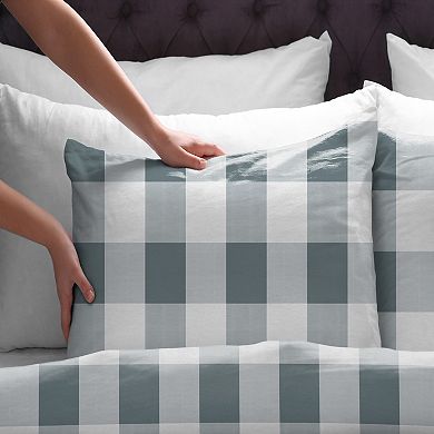 Pointehaven Brushed Cotton Flannel Oversized Duvet Cover Set with Shams