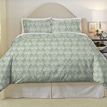 Pointehaven Brushed Cotton Flannel Oversized Duvet Cover Set with Shams