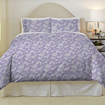 Pointehaven Brushed Cotton Flannel Oversized Duvet Cover Set with Shams