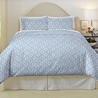 Pointehaven Brushed Cotton Flannel Oversized Duvet Cover Set with Shams