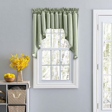 Stacey 3" Rod Pocket High Quality Fabric Solid Color Window Lined Swag Set