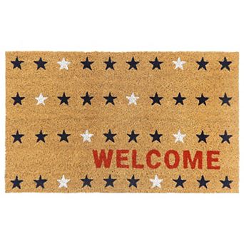 Americana Welcome Stars Coir 18x30 Doormat